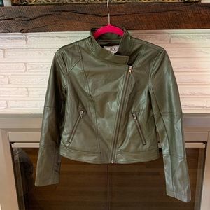 JACK Olive Green Leather Jacket 🍀